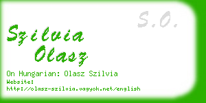 szilvia olasz business card